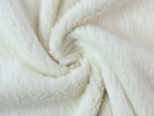 Minerva Cream Teddy Fur Fabric - Per Metre