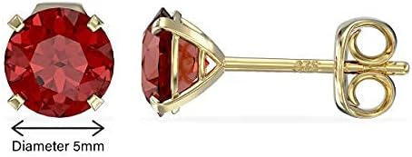 Aeon Birthstone Stud Earrings - January Red Garnet, January Garnet - Image 3