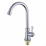 Robuste Küchenarmatur aus Kunststoff und Stahl mit kinderfreundlichem Design, einzelner Kaltwasserhahn für den täglichen Bedarf