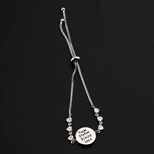Image of CENWA Team Damon /Stefan /Salvatore Since 1864 Adjustable Bracelet Vampire Fandom Gift Idea