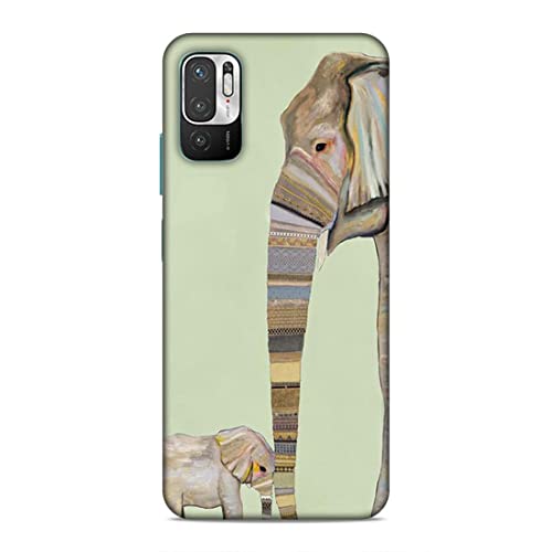 Image of Printed Mobile Back Hard Case Cover for Xiaomi Redmi Note 10T 5G / Xiaomi Redmi Note 10 5G / Xiaomi Poco M3 Pro 5G | Elephants, Cute Baby Elephant, Traditional-2189