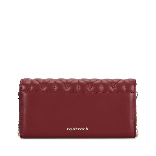 Image of Fastrack Zenith Women's Quilted Clutch | Detachable Chain, Card & Cash Slots, Magnetic Flap | Evening Clutch