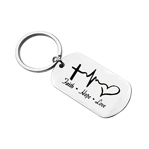 Xiahuyu Christian Gifts Inspirational Bible Verse Keychain Faith Hope Love