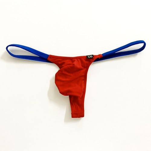 Men's Sexy Low Rise Thong Modal Colorblocking T-Back Briefs4