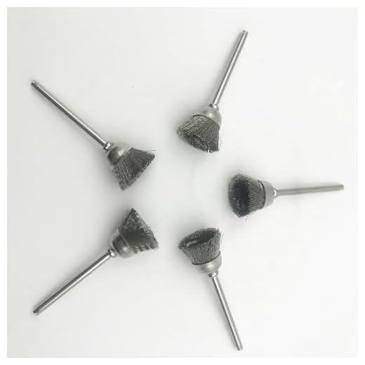 Wire Wheel Brushes for Drill and Die Grinder, 5-Piece Silver Wire Cup Brush Set with Shank for Rotary Tool Cleaning, Deburring, Light Surface Prep and Detail Work