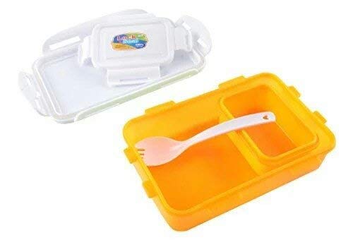 Image of JGS Plastic Cartoon Printed Lunch Box with Dabbi Air Tight Lid 600ml