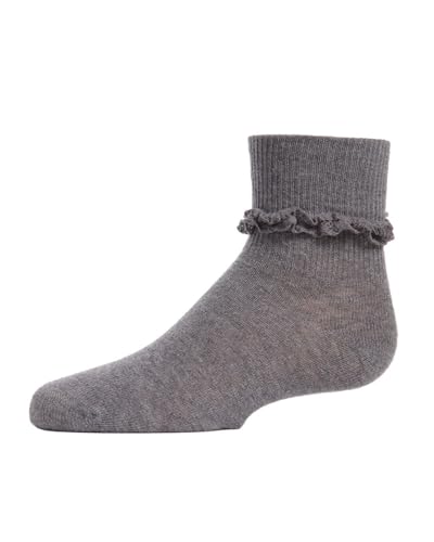 MeMoi Girls' Ruffle Eyelet Cotton Blend Anklet Socks