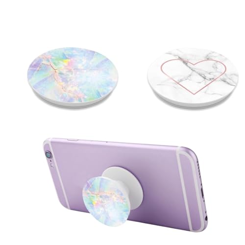 WUSJCOF 2 Piezas Soportes para Móvil, Anillo Giratorio 360° para Teléfonos, Base Extensible y Agarre, Plegable y Retráctil, para Smartphones y Tablets