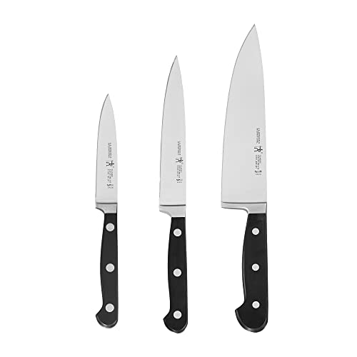 Comparison: Best 3 Piece Chef Knife Set 4 HENCKELS Classic Razor-Sharp 3-Piece Kitchen Knife Set, Chef Knife, Paring Knife, Utility Knife, German Engineered Informed by 100+ Years of Mastery, Stainless Steel