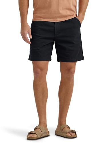 Wrangler Authentics Mens Flat Front Short George Black 34W x 7L