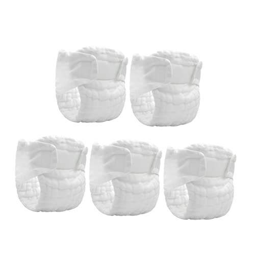 Generic 5pcs Reusable Newborn Diapers Washable Inserts New Born Cloth Diapers Comfortable Breathable Size for Newborns