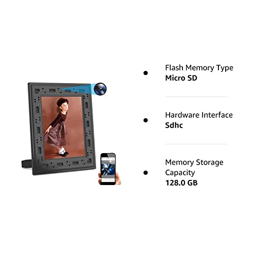 Hidden Camera Dicphil Spy Camera Photo Frame Home Security Camera Wireless Hd 1080P With Night Vision Pir Detection 1 Year Standby Cell Phone App Instant Alerts For Home And Office #TOP6