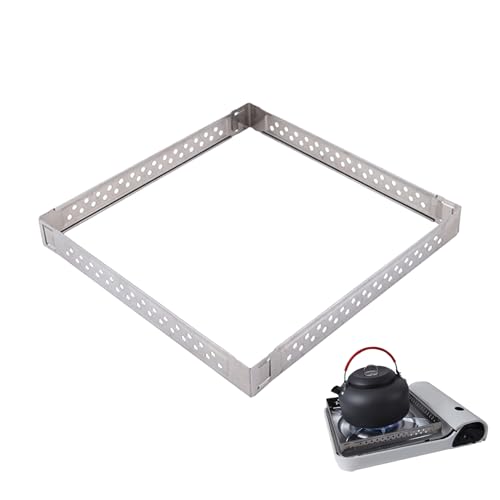 Parabrisas plegable de acero inoxidable resistente a altas temperaturas para picnic, senderismo, camping, caza