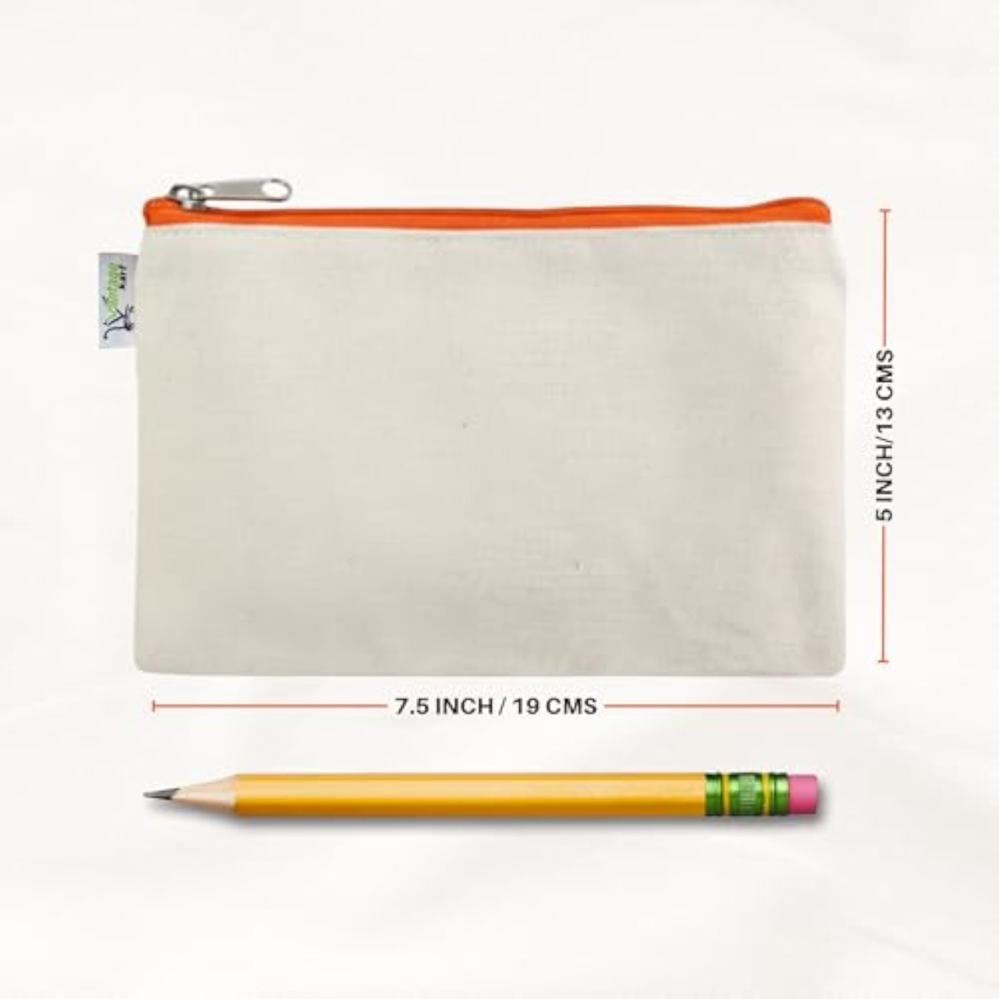 Canvas Makeup & Pencil Pouch, Multipurpose Pack of 6