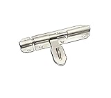 NELXULAS Heavy-Duty Thickened Brushed Stainless Steel Door Lock Latch Slide Barrel Bolt Clasp Set (6
