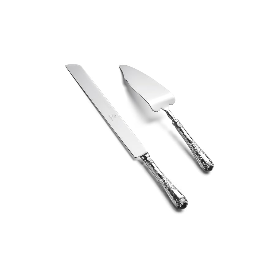 2-Piece-Wedding-Cake-Server-Set1810-Stainless-Steel-Dessert-Set-Pie-Server-Cake-Cutter-Knife-for-BirthdayAnniversaryHolidayBaby-ShowerParty-Versailles-Stainless-steel-V OTW PAVILION 2 Piece Wedding Cake Server Set,18/10 Stainless Steel Dessert Set Pie Server Cake Cutter Knife for Birthday,Anniversary,Holiday,Baby Shower,Party (Versailles, Stainless steel-V)