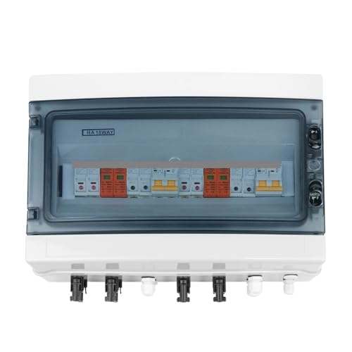 1pc 600V 25A MCB Solar photovoltaic PV Combiner Box With Protection 4 input 2 out DC 600V Fuse MCB SPD 18ways THKCTOXF