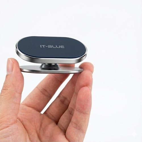 Suporte Magnético Celular Veicular 360° para Painel de Carro, Mini Base Adesiva 3M Forte, Imã Super Potente Universal para iPhone, Samsung, Xiaomi, Motorola e GPS - Design Discreto e Premium