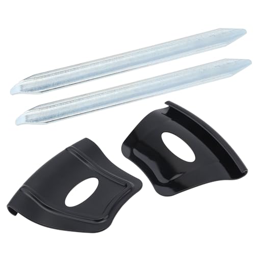 Image of Windance 2pcs Heavy Duty Metal Steel Tire Iron Spoons Changing Tool Kit for Motorcycle /Scooter /Bicycle, Tyre Repair Lever Bar Set (2pcs Iron Spoons + 2pcs Rim Shields)