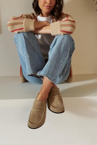 Image of 100% Genuine Leather Moccasin Style Clogs for Women - Fall Shoes for Women