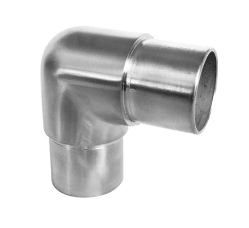 Curva inoxidable AISI 304 para enchufe, para tubos, fijación de 90 ° con espiga radiada, para tubo Ø 42,4 x 2 mm Cover