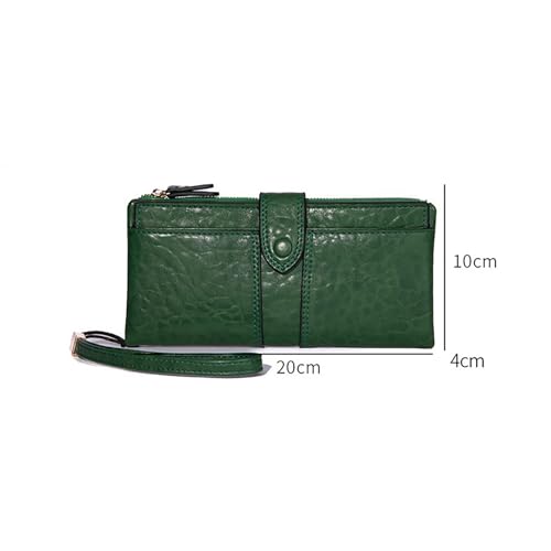 Wristlet Wallets for Women Large Capacity Long Wallet Clutch Purse with Detchable Card Holder(Wine Red)4