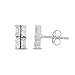 Amazon Essentials White 10K Gold 0.25 cttw Round and Baguette Diamonds Stud Earrings