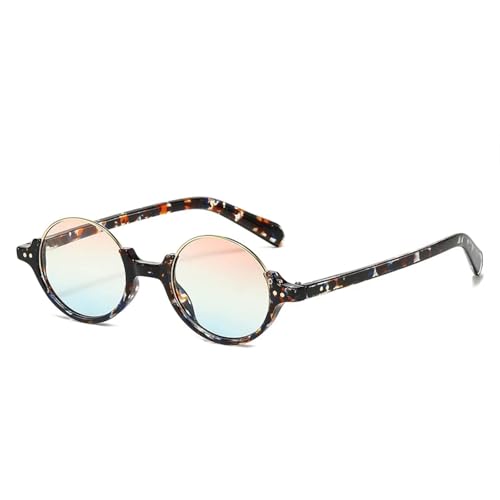 Lunettes de soleil rondes vintage anti-éblouissement UV400 à verres dégradés