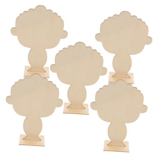 SEWACC Create Lifelike Portraits on 5pcs Pottery Art Boards Wood Clay Board for DIY Opera Decorations