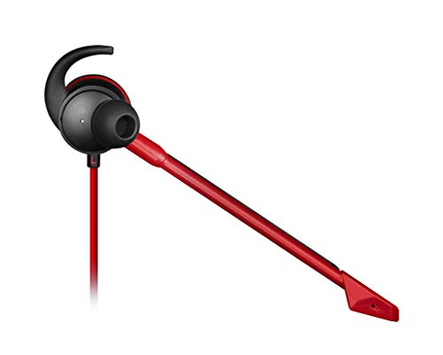 Msi Immerse Gh10 - Cuffie Auricolari con Microfono e Telecomando, Nero/Rosso, Taglia Unica
