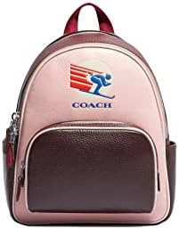 Coach Mochila Mini Court para mujer, Sv/Powder Pink Multi, Talla ...