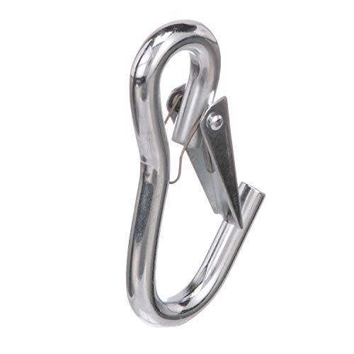 Attwood 7653L3 Utility Snap Hook, Zinc-Plated Steel, Spring-Loaded Closure, Light-Duty, 4 Inches Long, ¼-Inch Ring Diameter