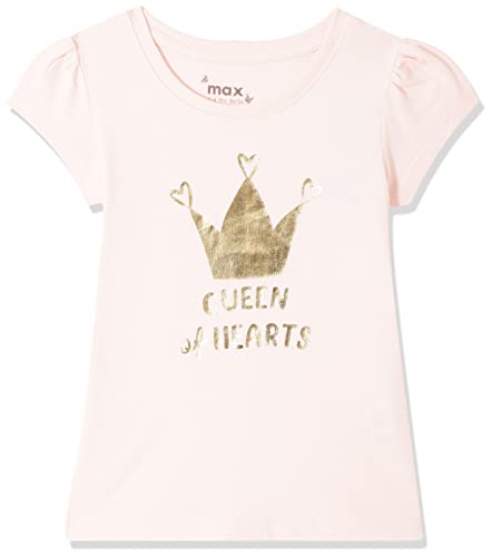 Image of Max Girls Cotton Printed Round Neck Regular Fit T-Shirt