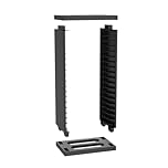 AIMALL PS4 CD Box Storage Rack, Double Layer Stand, Holds 18 Game Discs, Upright Storage Tower for PS4 Gaming Accessories, Black Plastic Material