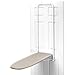 HOMZ Over-the-Door Steel Top Ironing Board, Foldable, with Free Set of Dryer Balls Included, White, 42