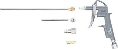 BGS 3215 | Druckluft-Ausblaspistole | Alu-Druckguss | mit 3 Düsen 25 - 100 - 200 mm | Druckluftpistole