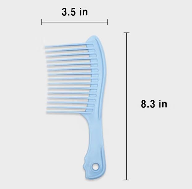 Set de peines para cabello de dientes anchos y finos, 2 piezas miniatura 6