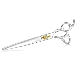 Dream Reach 8 zoll Hundeschere Fellschere – Hunde Schere mit ergonomischem Griff,440C Edelstahl Fellschere für Hund Katzen Schneiden,Profi Hundehaarschere mit einstellbare Schraube