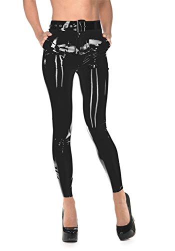 Latex Gummi Rubber Thinner Jeggings Tights Trousers Slim Pants 0.4mm
