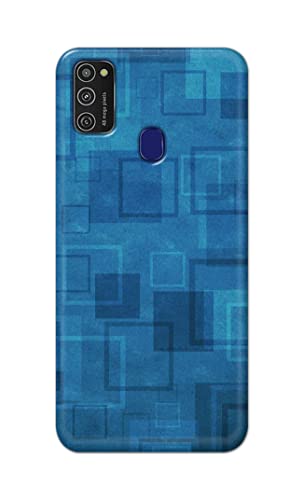 Image of Printed Hard Back Cover Case for Samsung Galaxy M21 | Samsung M21 2021 Edition Back Cover (Plain Azure Blue) -702