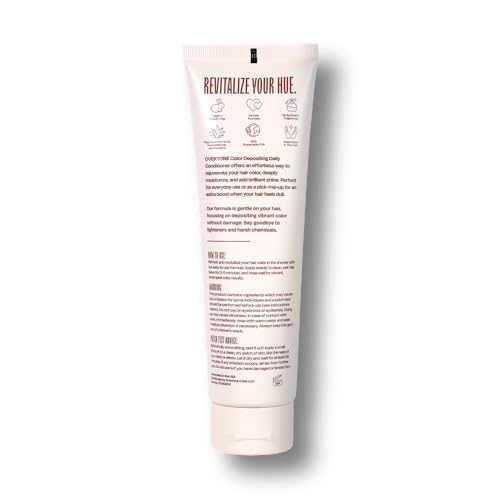 Image of Overtone Daily Color Depositing Conditioner for Hair, Cherry Chestnut:Temporary Pigment with Shea, Coconut & Avocado Oils, Hydrating, Vegan & Cruelty-Free, All Hair Types, 4.5oz.