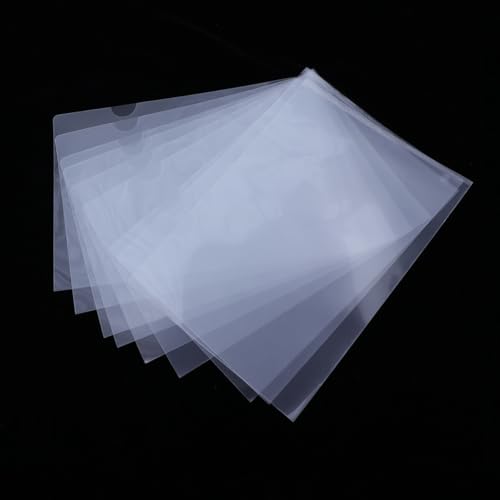Carpeta de archivos de plástico transparente Hemobllo con botón para oficina, 20 unidades 6
