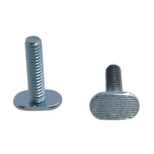 Image of yukata 12 Pack 1 /4-20 T Track Bolts 1 Inch Long for Woodworking Jigs | Zinc-Plated Carbon Steel; Smooth T Heads; Clean Threads; Fits Compatible Track Systems;for Fixtures, and Aluminum Rails