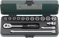 Stahlwille 456/11/4 Socket Set with Sturdy Sheet Steel Case, 3/8" Drive, 15 Pieces