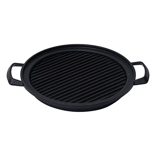 TOYANDONA 1 Pieza Estufa De Barbacoa Bandejas Interior Sartén Para Asar Sartenes a La Parrilla Accesorios Para Barbacoa Sartén Para Barbacoa Placa De Barbacoa Black Aluminio