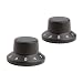 Dopro 2pcs Wood Knobs Strat Style Bell Knobs Wood Control Knobs Guitar Bass Top Hat Knobs with Numbers Rose Wood