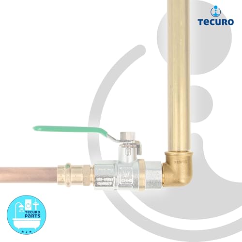 tecuro Messing-Winkel 90° Innen- x Aussengewinde 3/4 Zoll, Messing blank CW617N, nach Trinkwasserverordnung 50930-6
