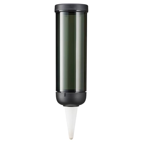 Fiskars Dispensador de Agua para Plantas, Urban Plant Care, Para interiores y balcones, 350 ml, Para hasta 5 días de riego continuo, 6,4 x 25 cm, Cerámica/Plástico, Verde Oscuro, 1075380