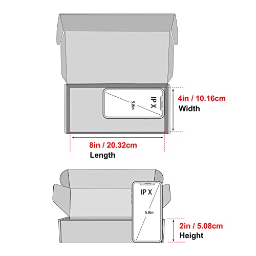 Image of 25 Pack 8x4x2 inch Small Christmas Gift Box with Lid, Recyclable Corrugated Cardboard Shipping Boxes for Small Business,Gift Packaging,Specially Designed Box. (8 inchx4 inchx2 inch,Xmas Mix Pattern)