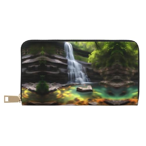 Monedero de mano con diseño de cascada Views y espacio para móvil